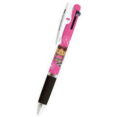 Japan Sanrio Jetstream 3 Color Multi Ballpoint Pen - Hello Kitty : Gogo Gal Collection Tan Wink Pink