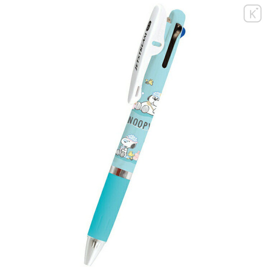 Japan Peanuts Jetstream 3 Color Multi Ballpoint Pen - Snoopy & Woodstock : Bath Time - 1