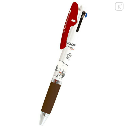Japan Peanuts Jetstream 3 Color Multi Ballpoint Pen - Snoopy & Woodstock : Happy Cookie - 1