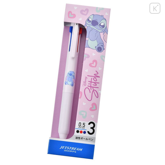 Japan Disney Store Jetstream New 3 Color Multi Ballpoint Pen - Stitch : Sparkling Eyes - 1