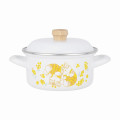 Japan Mofusand Enamel Pot with Handle 15cm - Mimosa - 5