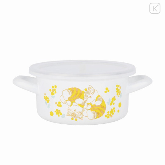 Japan Mofusand Enamel Pot with Handle 15cm - Mimosa - 6