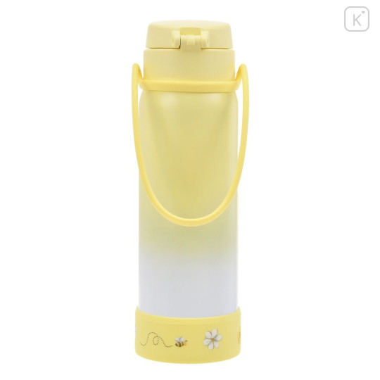 Japan Disney Store One Push Water Bottle with Strap - Pooh : Gradient Splendid Colors Drinkware - 6