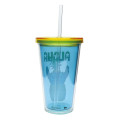 Japan Disney Straw Tumbler - Stitch : Aloha Pineapple - 2