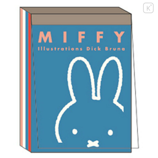 Japan Miffy Mini Notepad - Miffy : Blue White - 1