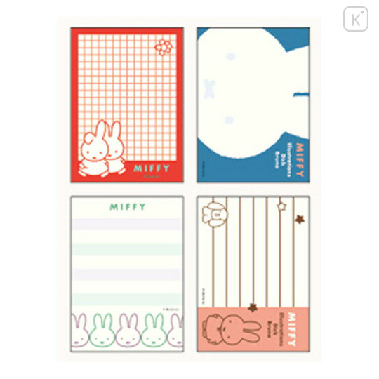 Japan Miffy Mini Notepad - Miffy : Blue White - 2