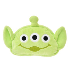 Japan Disney Store Fluffy Plush Pen Case - Toy Story Little Green Men Aliens : Face