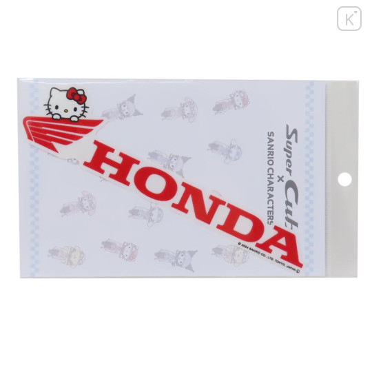 Japan Sanrio Big Vinyl Sticker - Hello Kitty : Honda Logo - 1