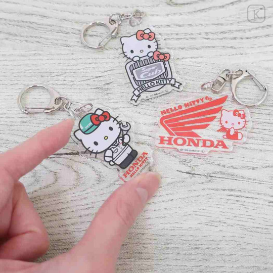 Japan Sanrio Acrylic Keychain - Hello Kitty : Honda Emblem - 2