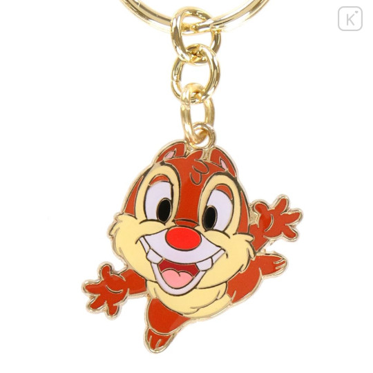 Japan Tokyo Disney Resort Metal Keychain Set - Chip & Dale : Happy - 3