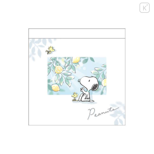Japan Peanuts Square Memo - Snoopy & Woodstock : Lemon Tree - 1