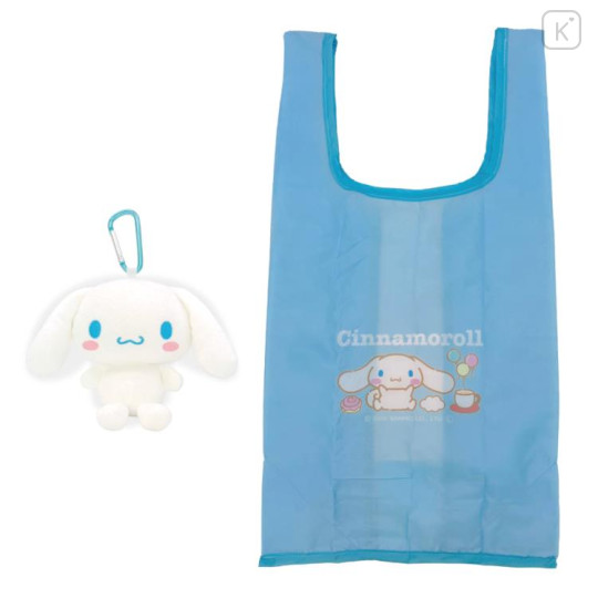 Japan Sanrio Eco Shopping Bag & Mascot Plush - Cinnamoroll : Afternoon Tea - 1