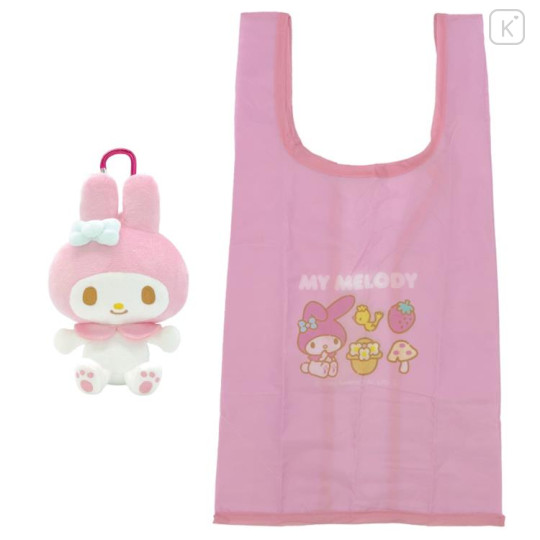 Japan Sanrio Eco Shopping Bag & Mascot Plush - My Melody : Afternoon Tea - 1