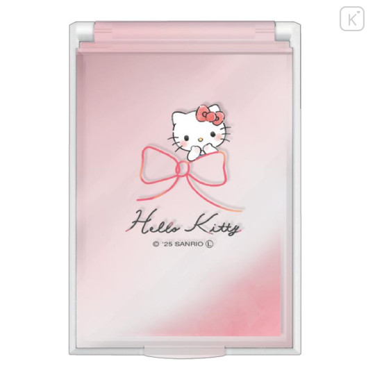 Japan Sanrio Folding Mirror - Hello Kitty : Watercolor Cloud Drawing - 1