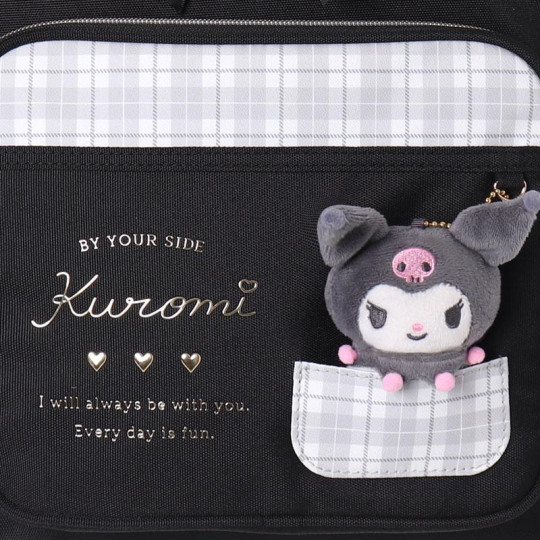 Japan Sanrio Plush Daypack - Kuromi - 4
