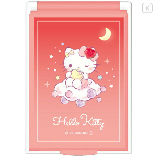 Japan Sanrio Folding Mirror - Hello Kitty : Magical Jewelry Heart - 1