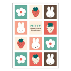 Japan Miffy Postcard - Miffy : Strawberry Colorful