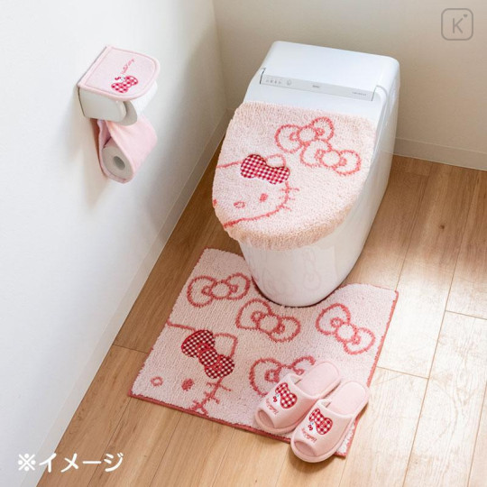 Japan Sanrio Toilet Lid Cover - Hello Kitty - 4