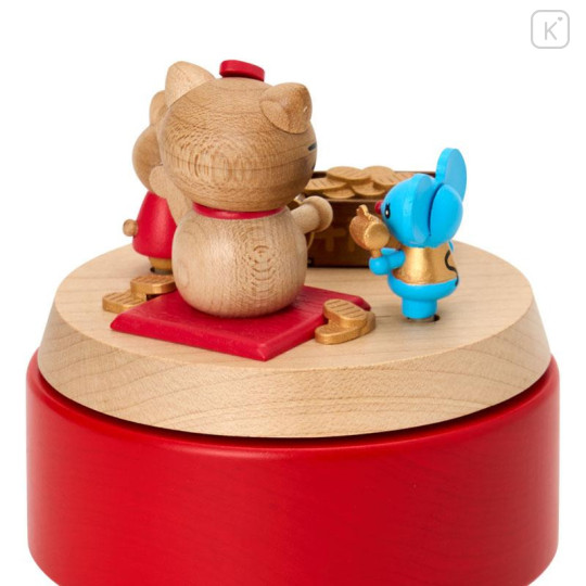 Japan Sanrio Original Wooden Music Box - Hello Kitty : Lucky Item - 5