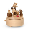 Japan Sanrio Original Wooden Music Box - Cat - 2