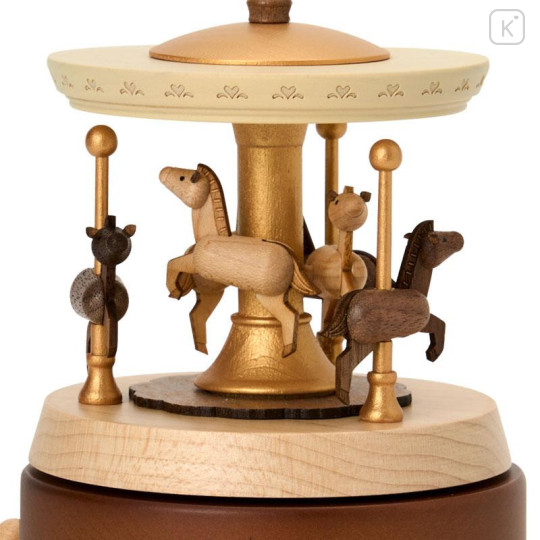 Japan Sanrio Original Wooden Music Box - Merry Go Round - 5