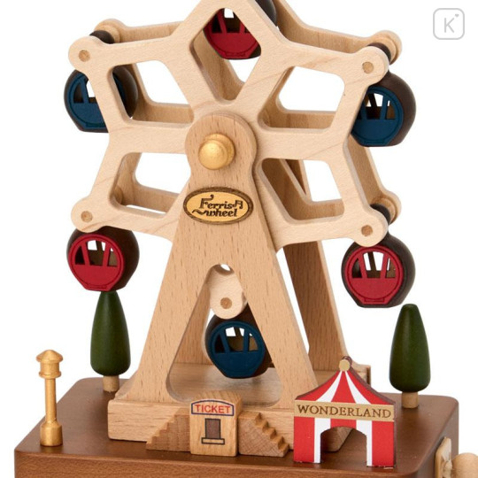 Japan Sanrio Original Wooden Music Box - Ferris Wheel - 4