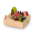 Japan Sanrio Original Wooden Music Box - Station and Train - 1