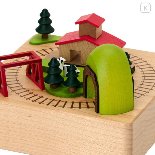 Japan Sanrio Original Wooden Music Box - Station and Train - 5