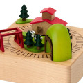 Japan Sanrio Original Wooden Music Box - Station and Train - 5