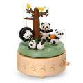 Japan Sanrio Original Wooden Music Box - Playing Panda - 1