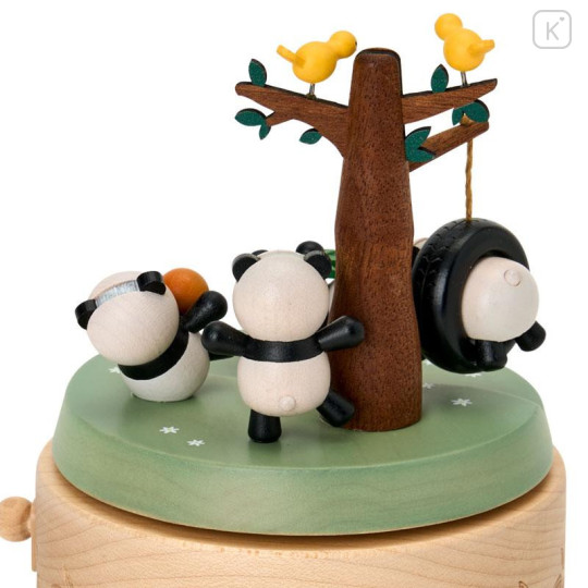 Japan Sanrio Original Wooden Music Box - Playing Panda - 5