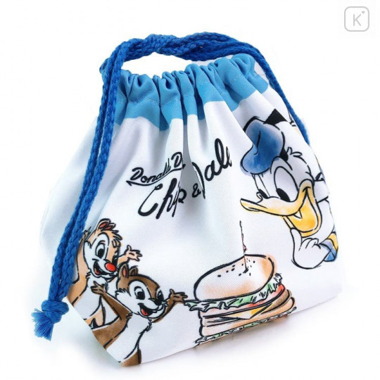 Japan Disney Drawstring Bag - Donald Duck & Chip & Dale - 1