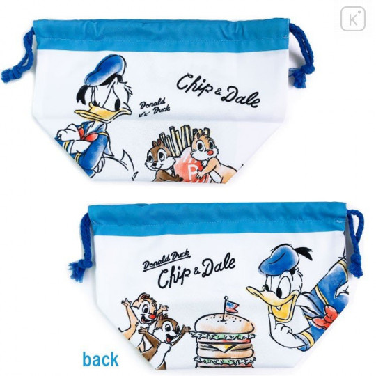 Japan Disney Drawstring Bag - Donald Duck & Chip & Dale - 2