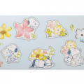 Japan Peanuts Plump Flake Sticker - Snoopy & Flower - 2