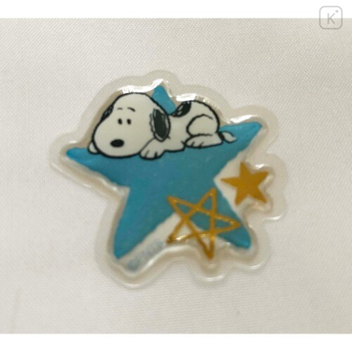 Japan Peanuts Plump Flake Sticker - Snoopy & Stars - 4