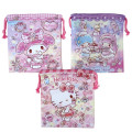 Japan Sanrio Drawstring Bag 3pcs Set - Hello Kitty Melody Little Twin Stars - 1