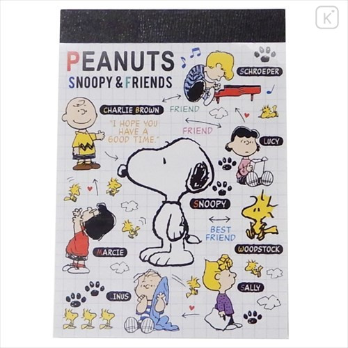 Japan Snoopy Mini Notepad - Profile - 1