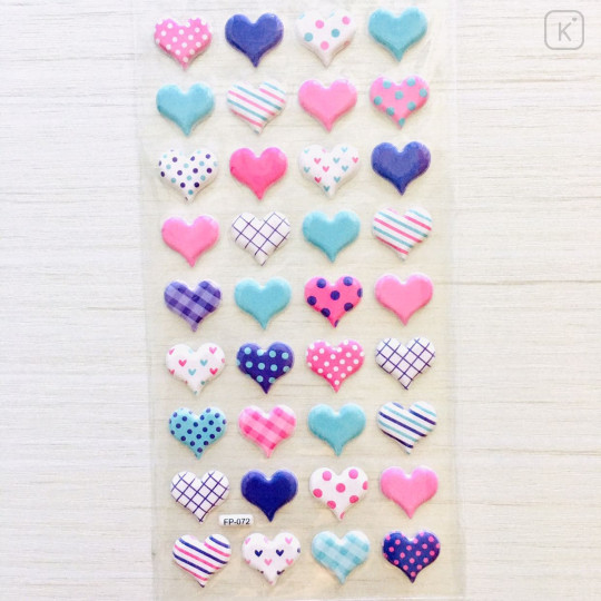 Cute Bubble Seal Stickers - Heart - 1