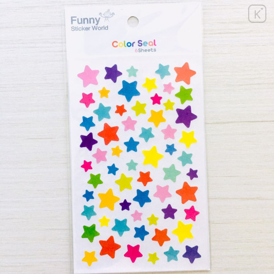 Korea Funny Sticker World Colorful Seal Stickers - Stars - 1