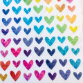 Korea Funny Sticker World Colorful Seal Stickers - Glitter Heart - 2