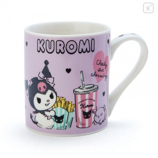Japan Sanrio Mug - Kuromi & Fast Food - 1