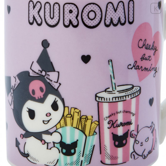 Japan Sanrio Mug - Kuromi & Fast Food - 4