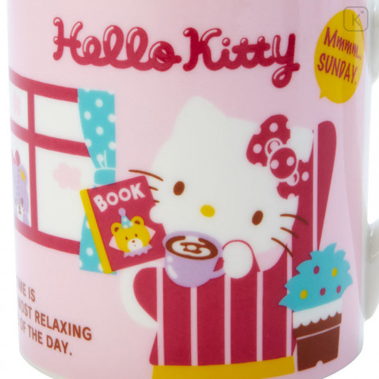 Japan Sanrio Mug - Hello Kitty Sunday - 4