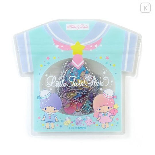 Japan Sanrio Summer Stickers with T-shirt Bag - Little Twin Stars - 1