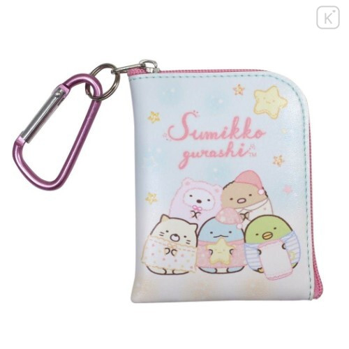 Japan San-X Mini Pouch Key Bag with Hook - Sumikko Gurashi - 1