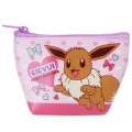 Japan Pokemon Triangular Mini Pouch - Eevee Pink - 1