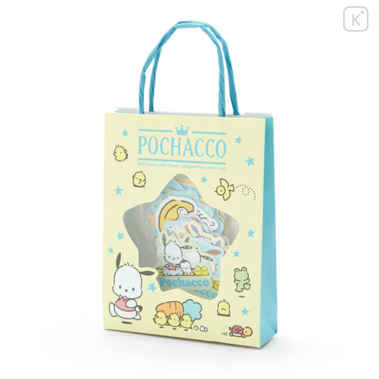 Japan Sanrio Stickers with Mini Paper Bag - Pochacco - 1