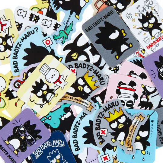 Japan Sanrio Stickers with Mini Paper Bag - Bad Badtz-Maru - 4