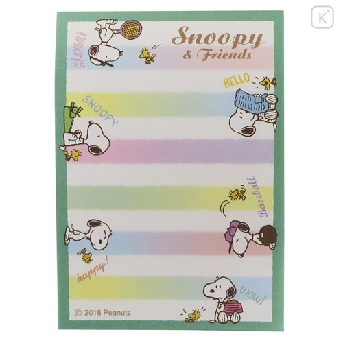 Japan Peanuts Mini Notepad - Snoopy & Friends - 2