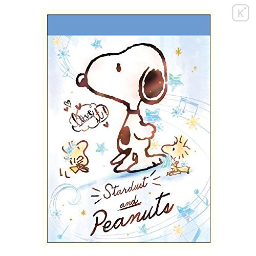 Japan Peanuts Mini Notepad - Snoopy Snow - 1